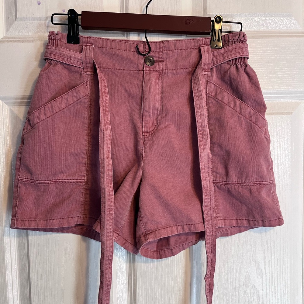 Old Navy High Waisted Tie Belted Cargo Shorts Size XS